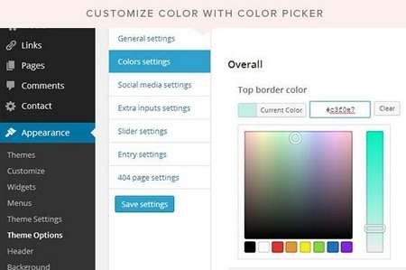 BluChic Options Panel - Chamomile color picker