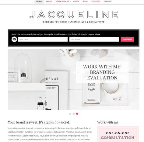 Bluchic Jacqueline : Business WordPress Theme
