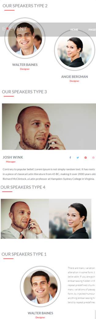 Speakers – E Event Conference theme
