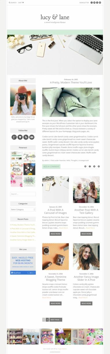Lucy & Lane Review Angie Makes - Blog WordPress Theme