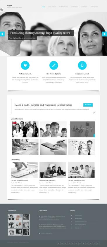 NEO Review - Zigzagpress Genesis Child WordPress Theme for Business