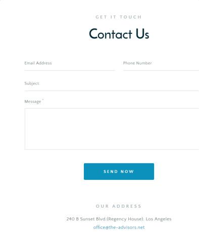 Contact Details - The Advisors
