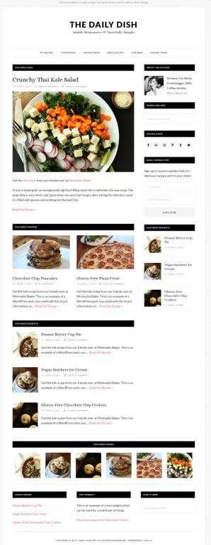 Daily Dish Pro Review by StudioPress – Food Magazine Blogging Theme for Genesis Framework