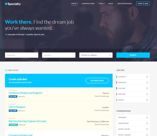 Specialty CSSIgniter - Job Board and Recruitment Agency WordPress Theme