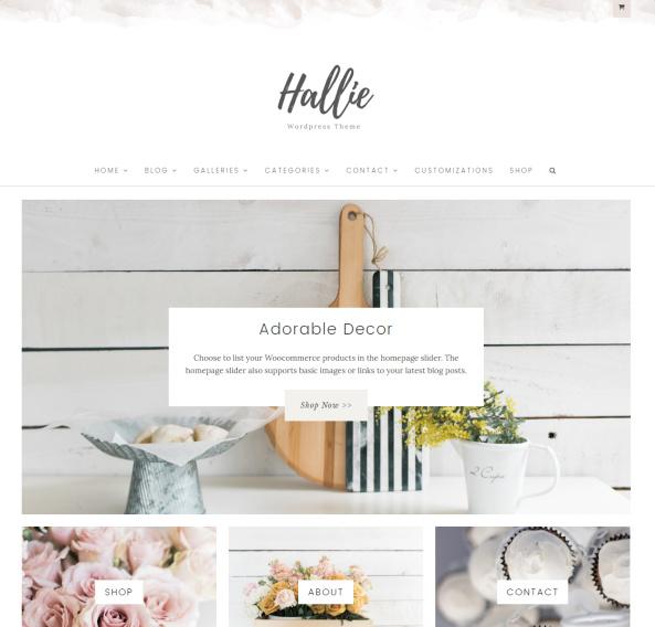 Angie Makes : Hallie WordPress Business / Blogging Theme