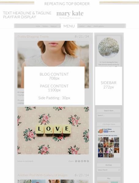 Mary Kate - Feminine Blogging Theme by Angie Makes