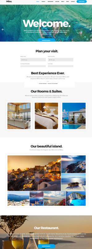 Milos CSSIgniter - Hotel WordPress Theme