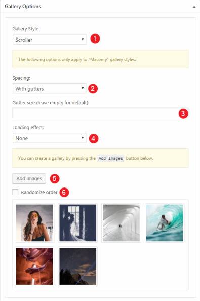 Lense Gallery Listing Layout Options