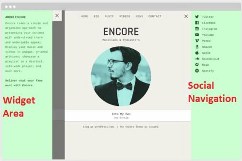 Encore Social and Widget Panel