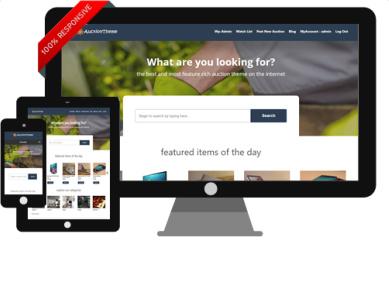 Responsive Auction WordPress Theme - SiteMile