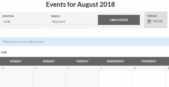 Events List - Church Builder Organized Themes