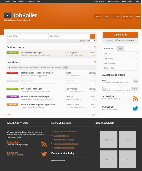 JobRoller AppThemes - WordPress Job Board Theme