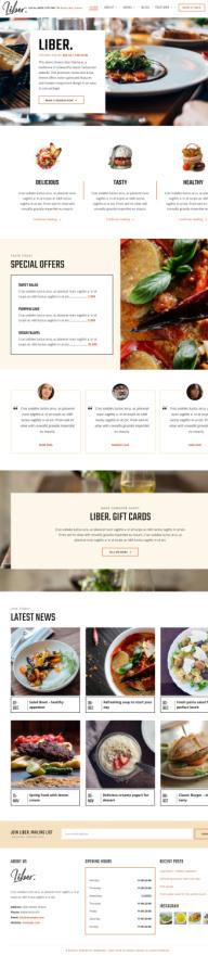 Liber Anariel Design - Restaurant Cafe Bar WordPress Theme