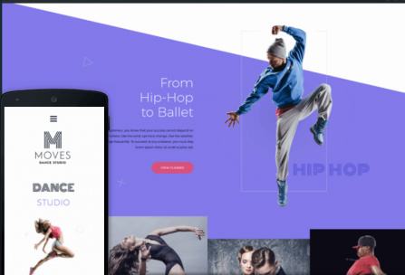 Moves - One Page Dance Template