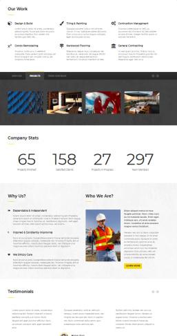 Builders Frontpage Sections