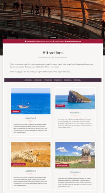 Attraction Page Template - Hermes Templates