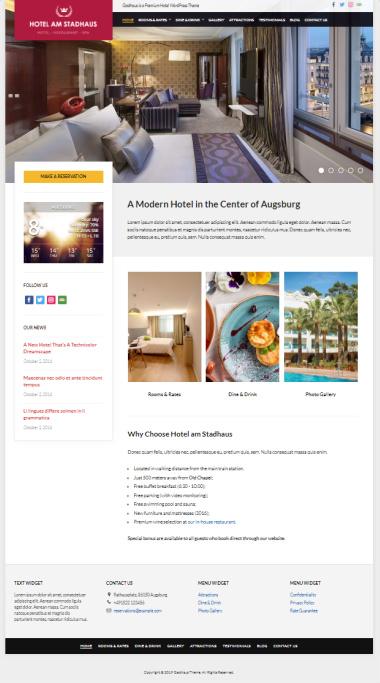 Gasthaus Hotel WordPress Theme - HermesThemes