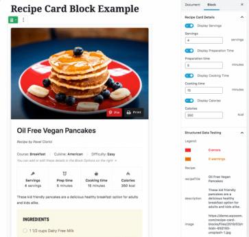 Recipe Card Blocks - Gutenberg Supported Recipe Plugin