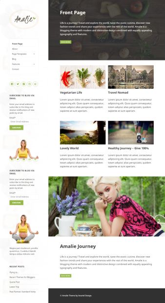Amalie Anariel Design : Personal WordPress Blog Theme