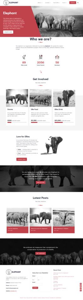 Elephant Demo – Anariel Design Best Non-Profit WordPress Theme