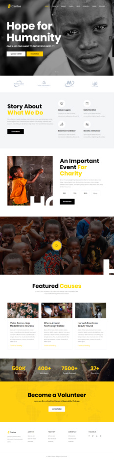 Caritas Demo - Themeum Non-profit Charity WordPress Theme
