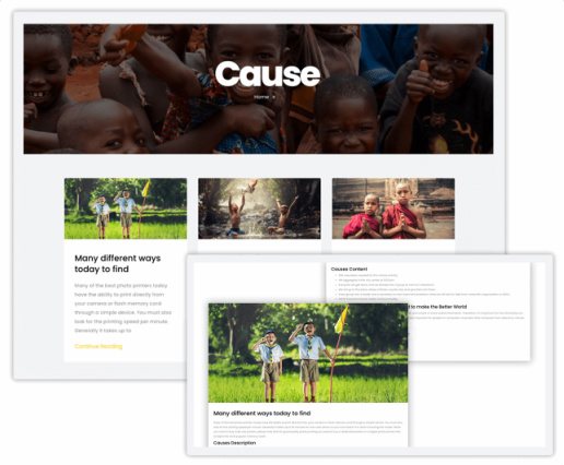 Causes - Custom Post Type for Charity Theme