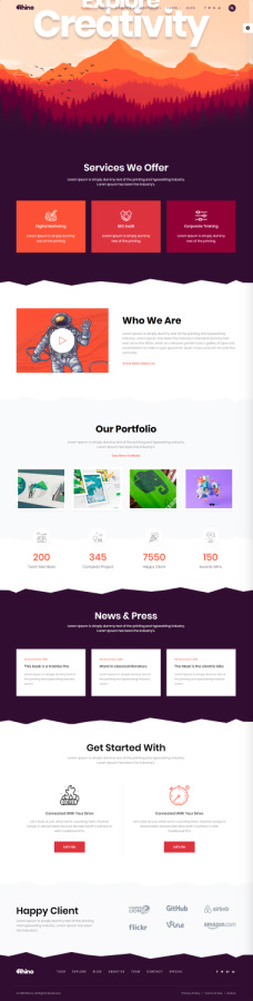 Rhino Themeum - Portfolio Business WordPress Theme
