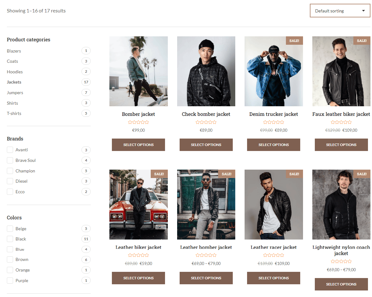 Shop Page Layout - Hugo WooCommerce Theme