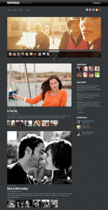 PhotoTouch Demo : Themify Gallery WordPress Theme