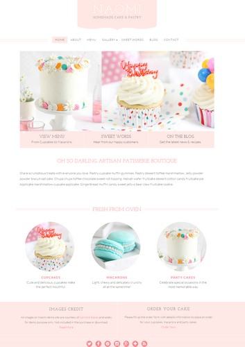 Naomi BluChic – Pastry & Cupcake WordPress Theme