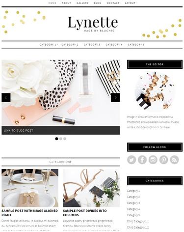 Lynette : Bluchic Blog WordPress Theme