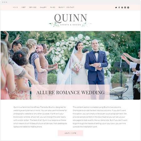 Quinn WordPress Theme – BluChic Demo