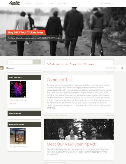 Amplify Music WordPress Theme : UPThemes