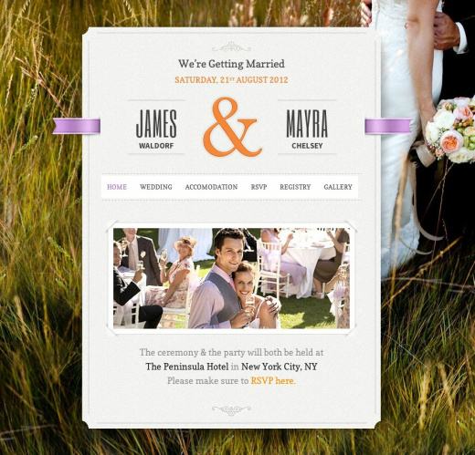 Just Married Wedding WordPress Theme : ThemeFuse