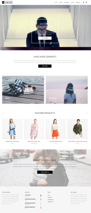Blanche Viva Themes : Portfolio / Shop WordPress Theme