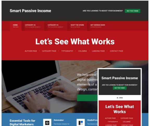 Smart Passive Income – SPI Pro Genesis Theme : StudioPress Pat Flynn
