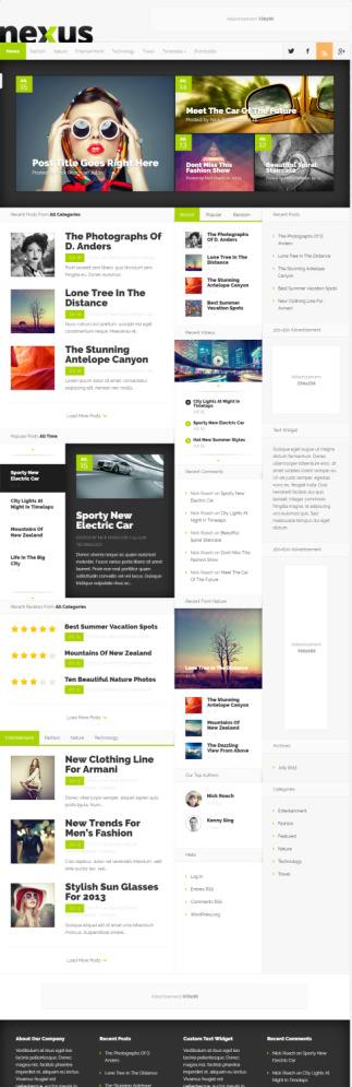 Nexus Elegant Themes Review : Best Magazine WordPress Theme