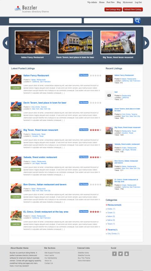 Buzzler Demo – SiteMile : WordPress Business Directory Theme