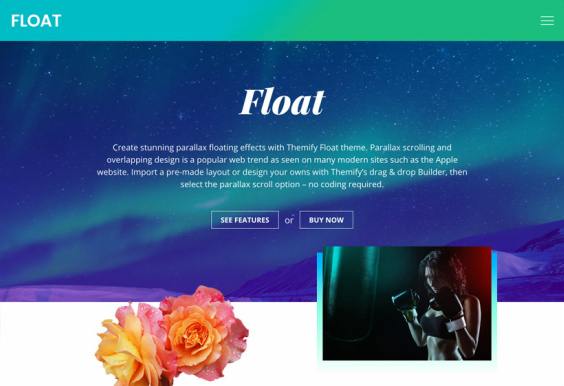 Float Demo Themify : Parallax Business WordPress Theme