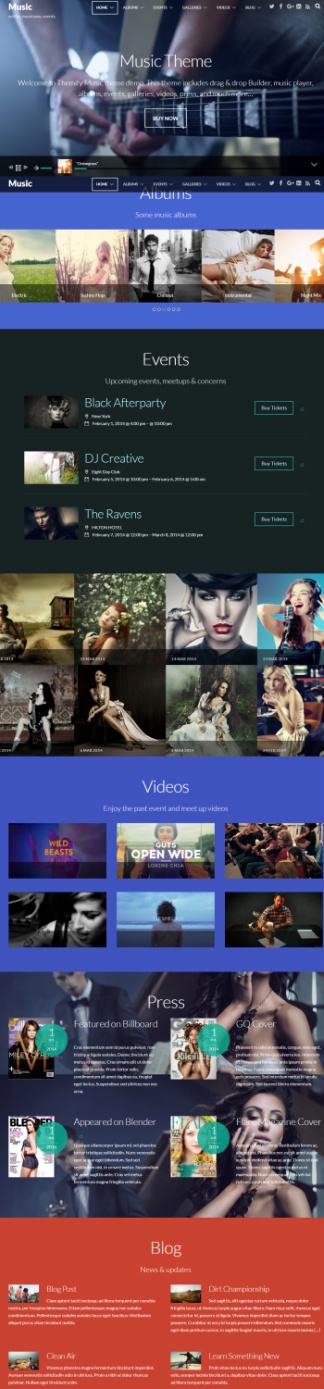 Music Themify : Band Event WordPress Theme for Musicians