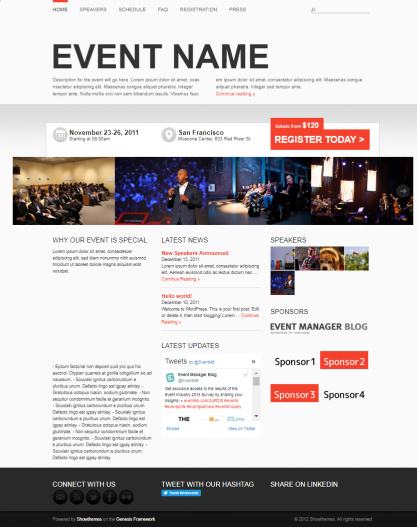 Event Manager Showthemes : WordPress Event Themes