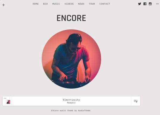 Encore AudioTheme : Responsive Music WordPress Theme