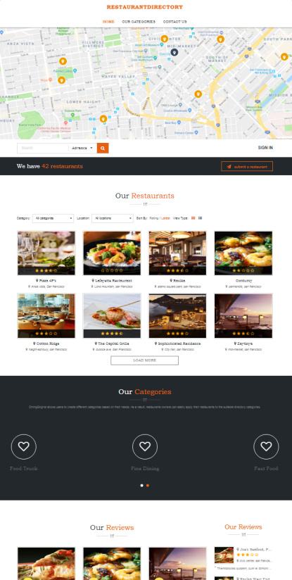 DiningEngine EngineThemes : Best Restaurant Directory WordPress Theme