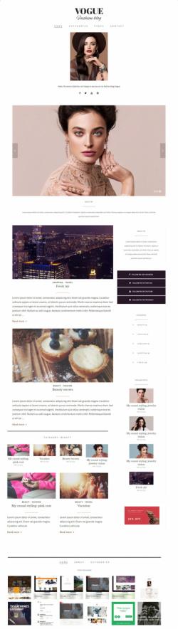 Vogue TeslaThemes :  Premium Fashion Blog WordPress Theme