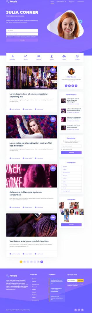 MyThemeShop Purple – Best Girly Blogging Theme for Women
