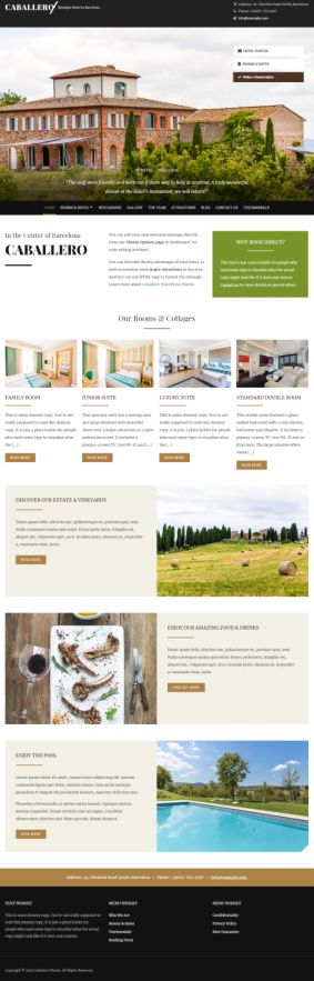 Caballero HermesThemes – Best Hotel Booking Theme for WordPress