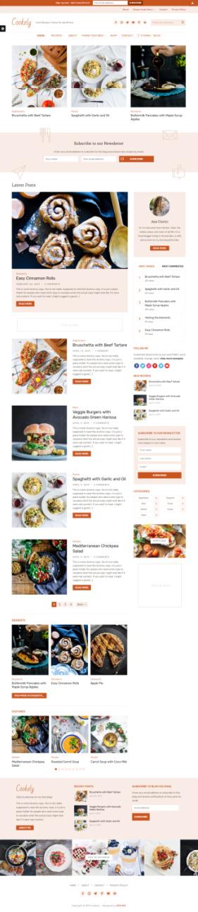 WPZOOM Cookely Demo – Food Recipe Blogging WP Theme
