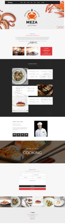 Meza Organized Themes – Restaurant WordPress Theme